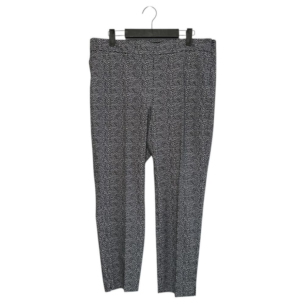 Talbots Chatham Ankle Pants Women's Sz 14P Black White Speckled Modern Chic